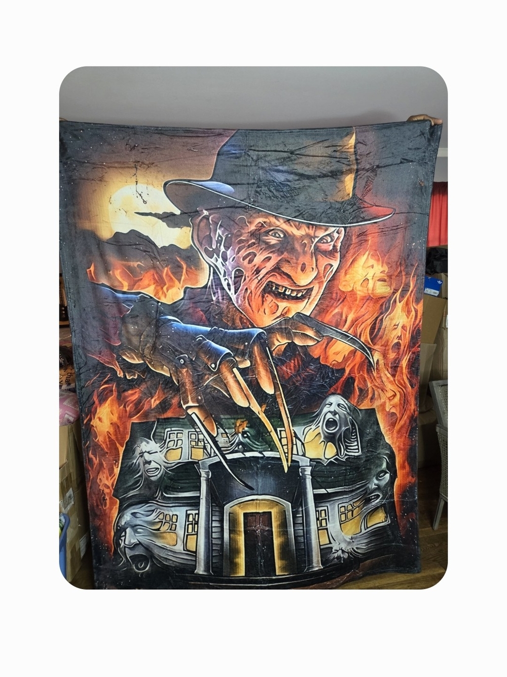 Freddy Krueger Horror Movie Large Throw Blanket Nightmare On Elm Street 60x80